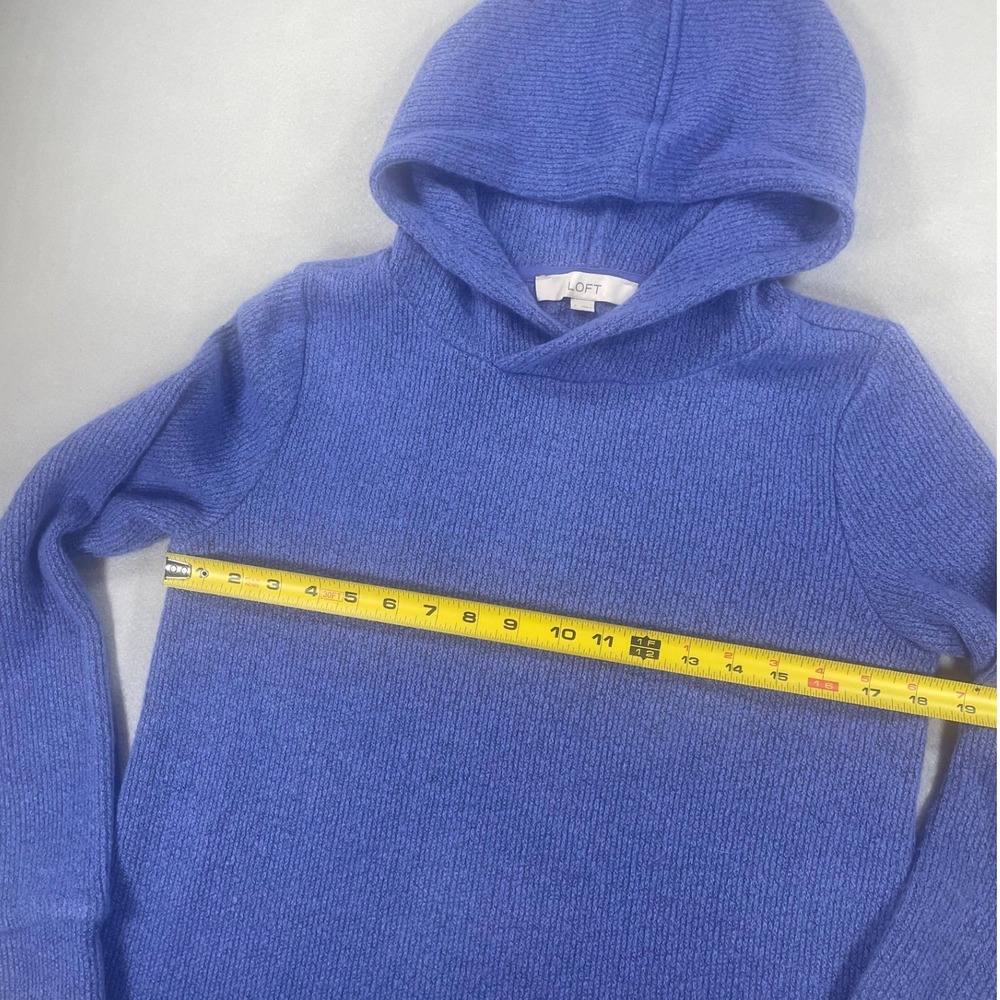LOFT Knit Hooded Sweater Pullover Small - Picture 4 of 7